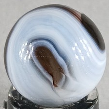 Small Vintage Swirl Marble Clear Base .55 Inches Near-Mint Condition