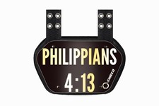O Shield Football Back Plate Youth  Philippians 4:13  Professional Protection