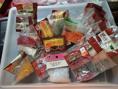 Vintage Craft Beads Lot New Old Stock Darice Lot Of 15