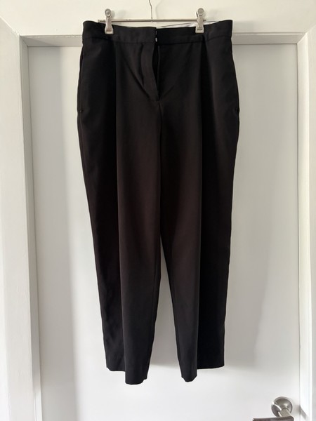 Country Road Women’s Black Workwear Tailored Pants Size 12 Flat Front 