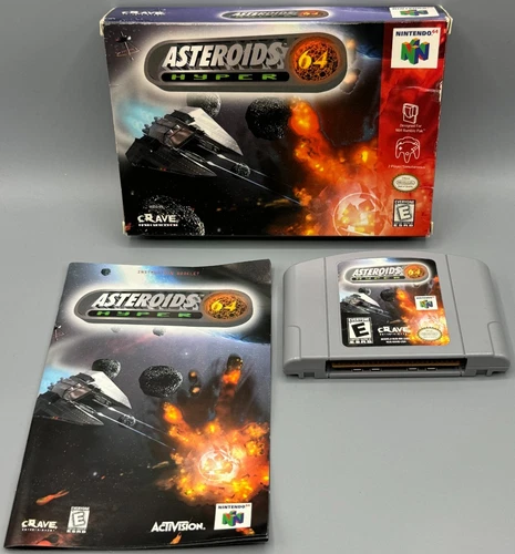 Asteroids Hyper 64 Nintendo 64 N64 CIB Complete W/ Manual Authentic Crave
