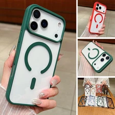 Mag Safe Clear Back Slim Shockproof Phone Case For iPhone 17 Pro Max Air 16 15 