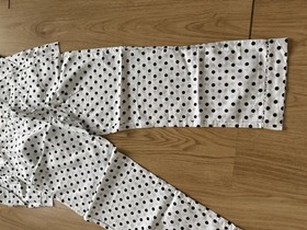 Pajamas Victoria Secret 2 Pc Pants Top Women&rsquo;s Size M New Black White Polka Dots