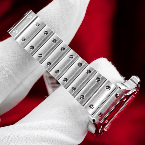 Cartier Santos de Cartier Stainless Steel White Dial Medium WSSA0029 Complete - Picture 16 of 18