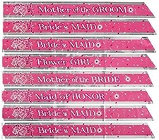 Adult's Womens Bridal Party Sash Set Costume Accessory