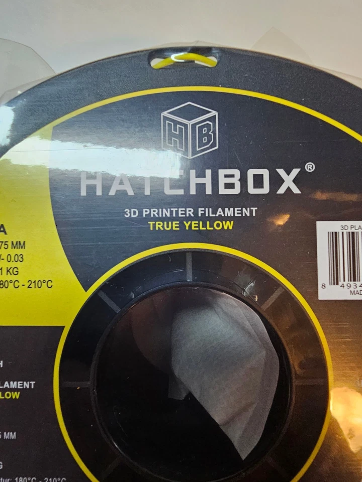 #07-HATCHBOX PLA 1.75 mm 3D Print Filament Yellow New Sealed - Image 4 of 4