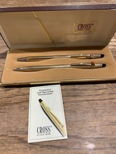 Classic Cross Century 10KT Gold Filled Pen And Pencil Set w/Champion Emblems