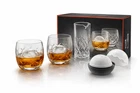 Final Touch On the Rock Whisky Glass Set -5-Piece Whiskey Gift Set with Ice Ball