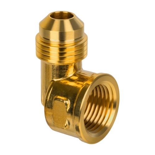 3/8" Male Flare to 3/8" NPT Female Brass Flare Fitting, 90° Elbow Flared Tube Fi
