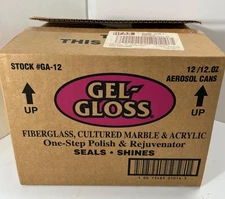 12x Original Gel-Gloss Kitchen & Bath Polish/Protector Aerosol Detailer 12oz