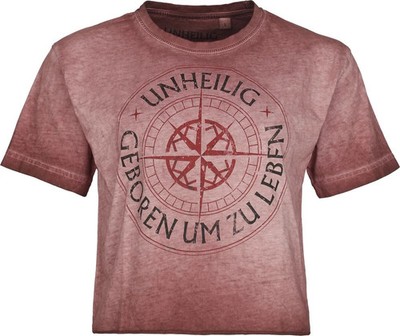Unheilig T-Shirt Damen Geboren rot Band-Merch, Bands