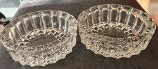 Two KIG Crystal Candy Dish / Ashtray 's 5.5'' Made in Indonesia EUC