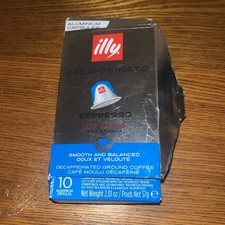 10 PK Illy Espresso Decaffeinato Decaf Nespresso Compatible Arabica Capsules