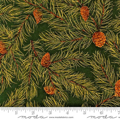 Moda Fabrics#33863 13M ''MERRY MANOR METALLIC 2025''   PRICE IS FOR 1 YARD