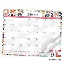 Calendar 2026-2027 - Wall Calendar 2026-2027, from July 2026 to December red