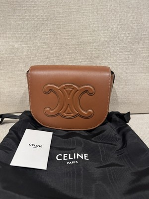 Celine TRIOMPHE Shoulder Bag Folco Cuir