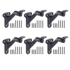 VEVOR 6 Packs Handrail Hardware Bracket Heavy Duty for Stairways Matte Black