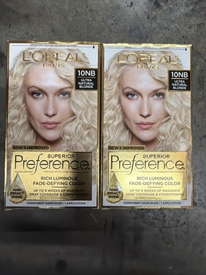 2 PACK L'Oreal Superior Preference - 10NB Ultra Natural Blonde (Natural)