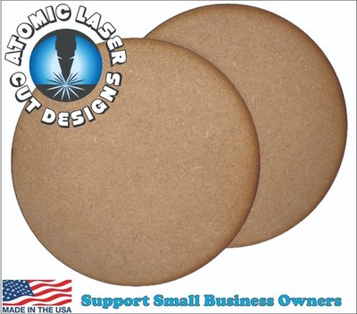 140mm Round Bases (x4) MDF Laser Cut Crafts FAST FREE SHIPPING US SELLER