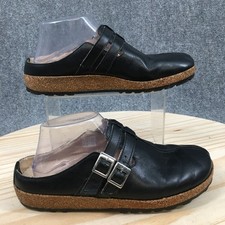 Haflinger Porto Mule Clog Womens 40 Black Lea...