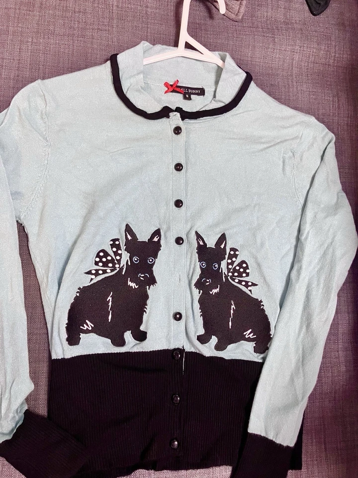 Dangerfield Hell Bunny Lot Summer Foxes Size 8 Pink Blue Dress Skirt Vintage  - image 2 of 4