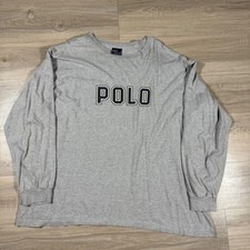 Polo Ralph Lauren Vintage 90s T Shirt Spell Out Logo Made in USA Size 2XL