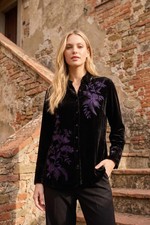 Johnny Was Molly Velvet Vintage Button Down Shirt J17525-O*
