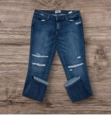 Paige Women's Size 27 Jimmy Jimmy skinny jeans blue denim distressed