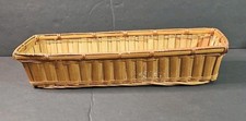 Rectangle Basket Blonde Wicker 3x5x15" Oblong For Plants Storage Decor