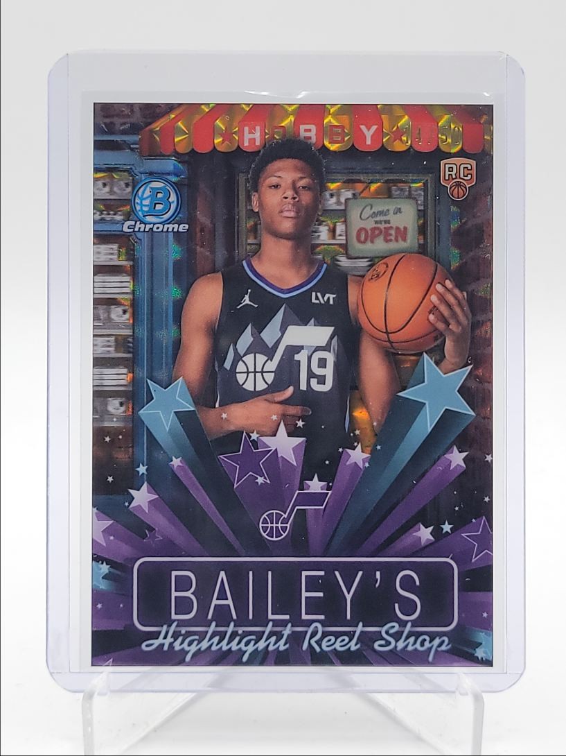 ACE BAILEY 2025-26 BOWMAN CHROME ROOKIE HOBBY STARS GOLD GEO RC /50 Q5692