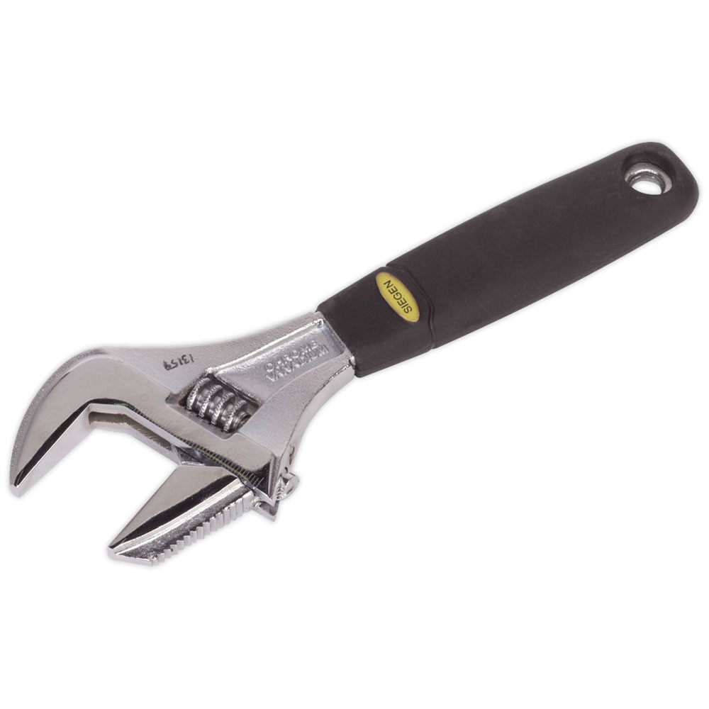 Siegen Adjustable Wrench 200mm Extra Wide Jaw Capacity