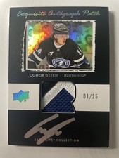 24-25 The Cup Hockey Exquisite Tribute Rookie Patch Auto Conor Geekie #/25
