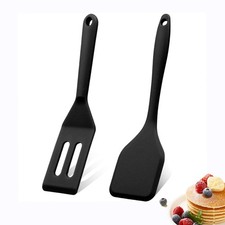 (2 Pack) Heat-Resistant Flexible Silicone Spatula for Baking, Cooking, Small ...