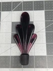Vintage Fenton Glass Amethyst Purple Fan Shaped Perfume Bottle Stopper