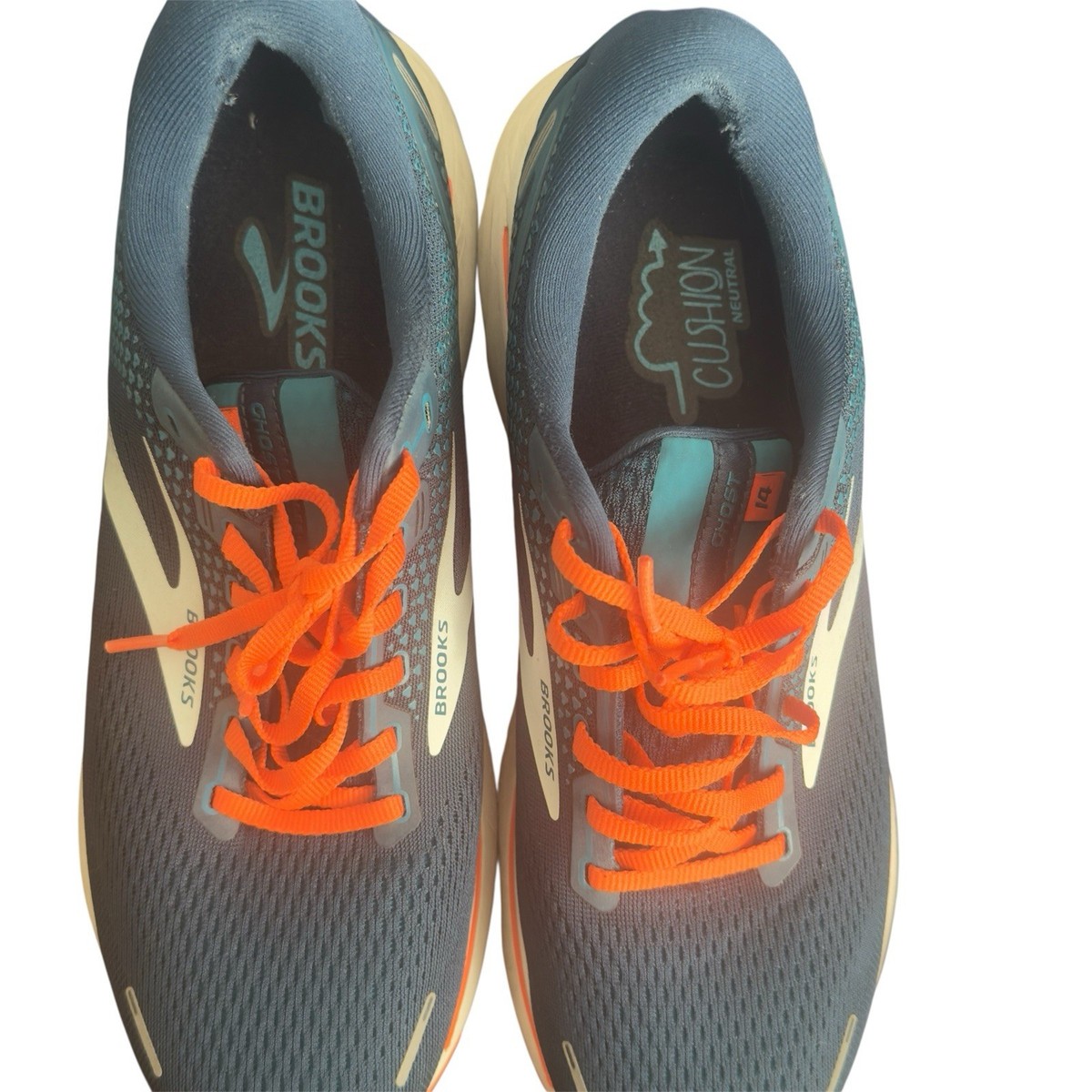 Brooks‎ Men\'s Ghost 14 running shoes in the Titan/Teal/Flame Sz11 Brooks Ghost 14 - Titan - Teal - Flame – Fit2Run main image 3