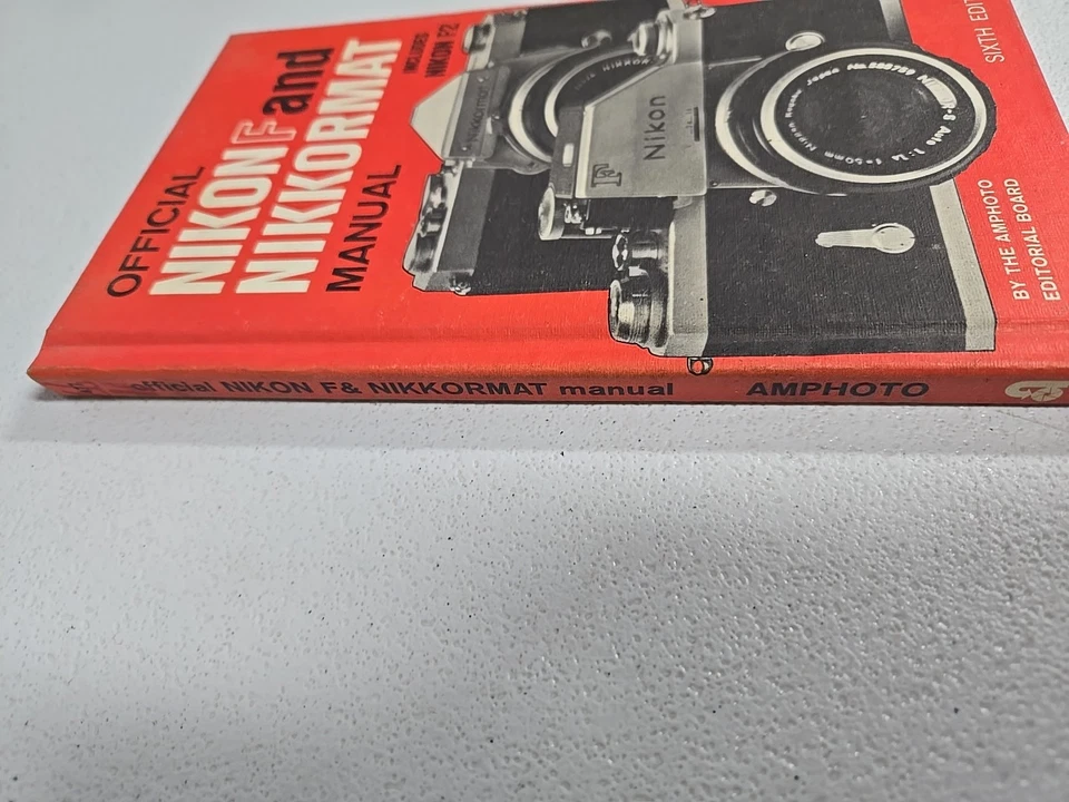  Nikon F y Nikkormat Cámara Manual Libro Amphoto Ed Board HC 1972 Foto 2 de 3
