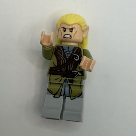 LEGO Dimensions Legolas Minifigure Complete w/ Blue Toy Tag Base & Bow 71219LOTR