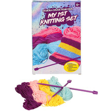 eMKay® My 1st Knitting Set Beginner’s 6-Piece Craft Kit for Kids Adults Gift Set
