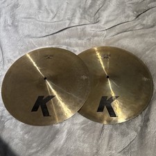 Zildjian K0926 K Light 16 Inch Hihat Cymbal Pair Low Profile Traditional Finish