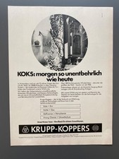 Krupp Koppers Essen Koks Kohle Ruhrgebiet 1975 Vintage Ad Werbung Reklame