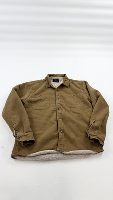 Nomad Shacket Mens Medium Tobacco Flynn Sherpa Lined Shirt Jacket Brown Workwear
