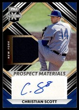 2022 Panini Elite Extra Edition Prospect Materials Signatures Christian Scott