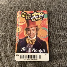 Willy Wonka & the Chocolate Factory Arcade Game Willy Wonka Card