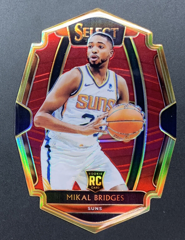 Mikal Bridges 2018-19 Panini Select Premier Maroon PRIZM Die-Cut Rookie #/175