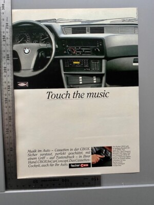 Fischer Cbox BMW E24 7er Oldtimer Original Vintage Werbung 1984 Reklame advert