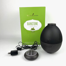 Young Living Essential Oils RAINSTONE Diffuser Black - NEEDS REPAIR