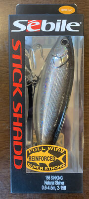 Discontinued Sebile Stick Shadd Sinking 155 Natural Shiner