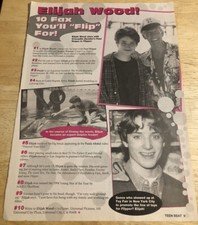 1995 ELIJAH WOOD / ANDREW KEEGAN  - Vintage Magazine 2-sided Clipping