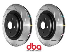 DBA 4000 Series Heavy Duty Curved Slot Front Brake Discs for Vauxhall VXR8 07-09