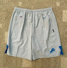 Men's XL-TALL XLT Nike Flex Athletic Shorts Gray NFL Detroit Lions CI2393-052